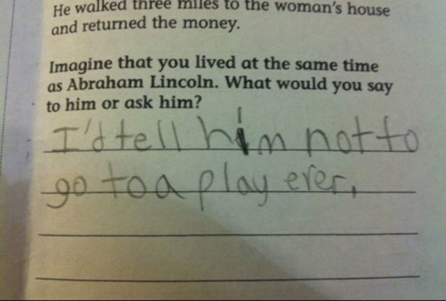 funny test answer