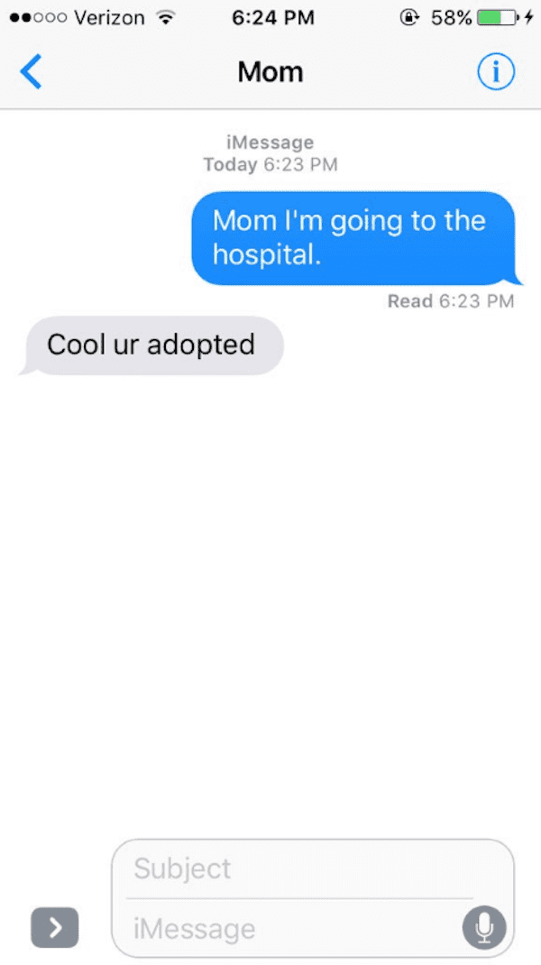 mom hospital prank
