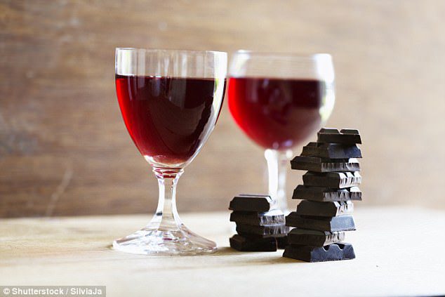 Chocolate and red wine beats wrinkles