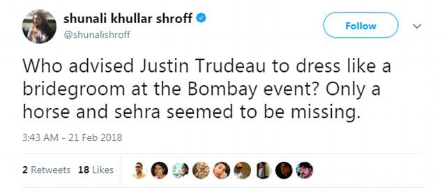 justin trudeau indian outfit 