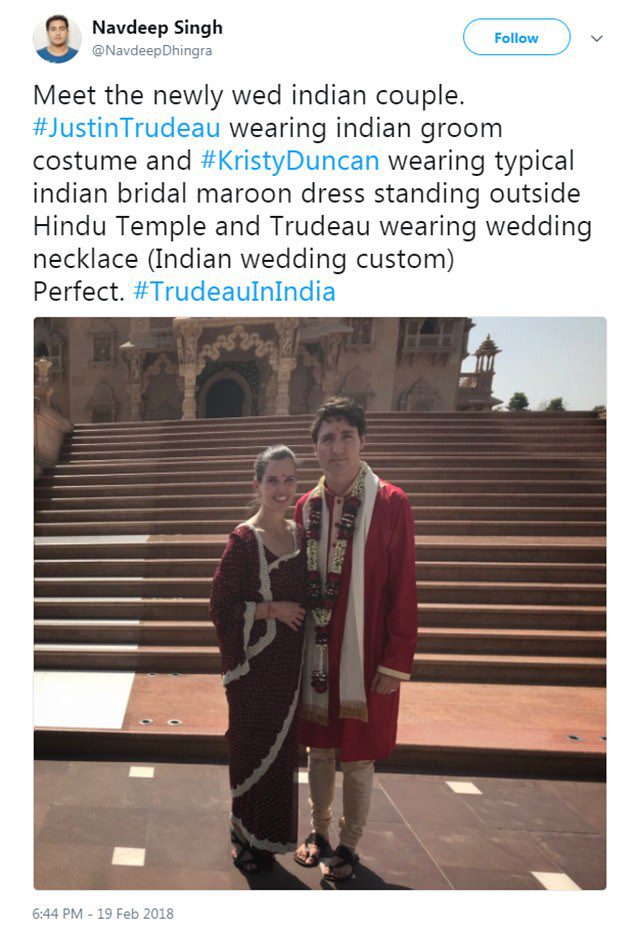 justin trudeau indian outfit 
