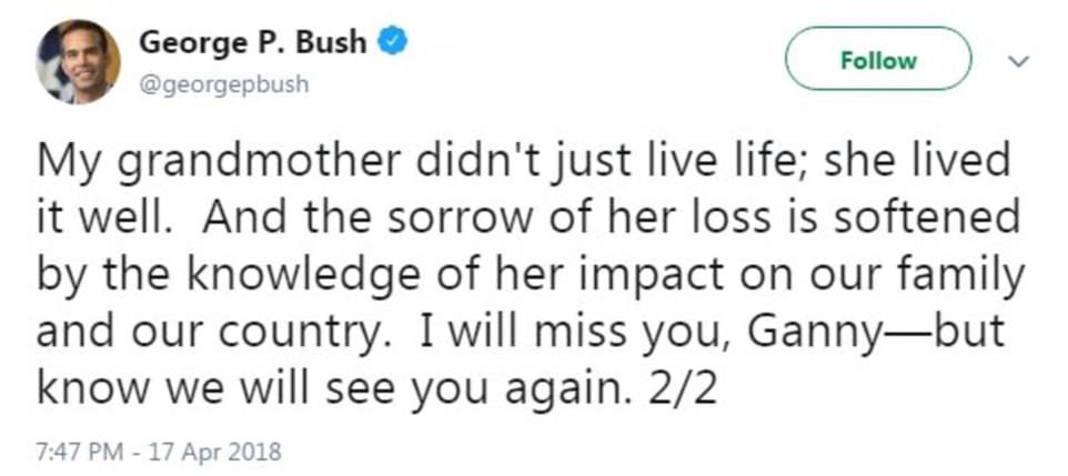 barbara bush death
