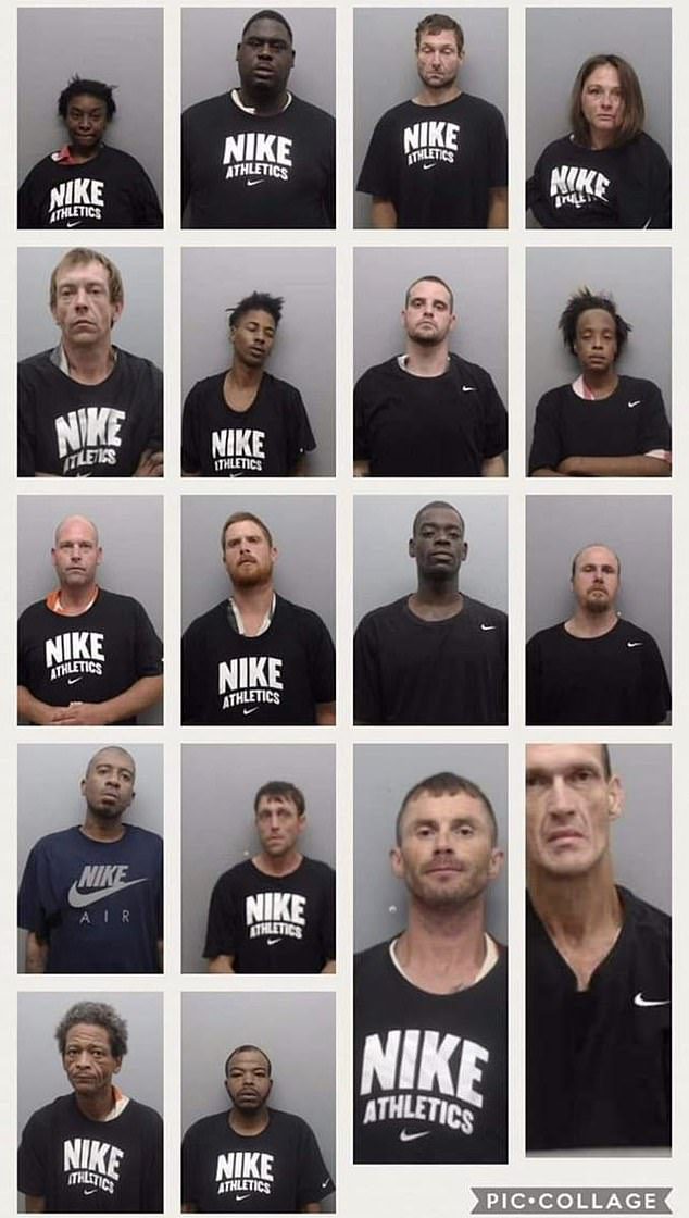 Nike shirts inmates mug shots