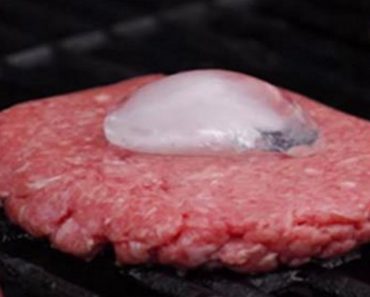See Why Every Time He Grills Burgers He Puts An Ice Cube On Top Of The Pattie..