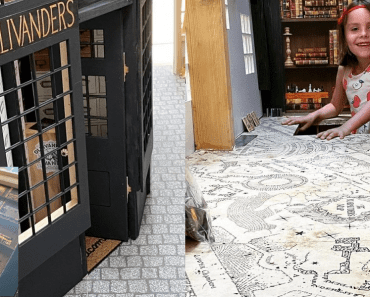 Dad Builds Harry Potter Alley Behind Daughter’s Wardrobe To Bring Magic To Life